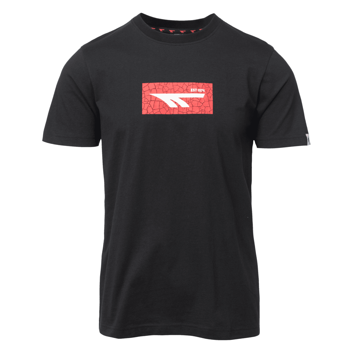 Męska Koszulka z krótkim rękawem AMILO HI-TEC BLACK CASUAL