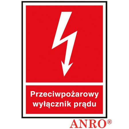 Znak ochrony ppoż.„Przeciwpożarowy wyłącznik prądu” Z-31P