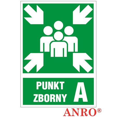Znak ewakuacyjny Punkt zborny A ZZ-54E