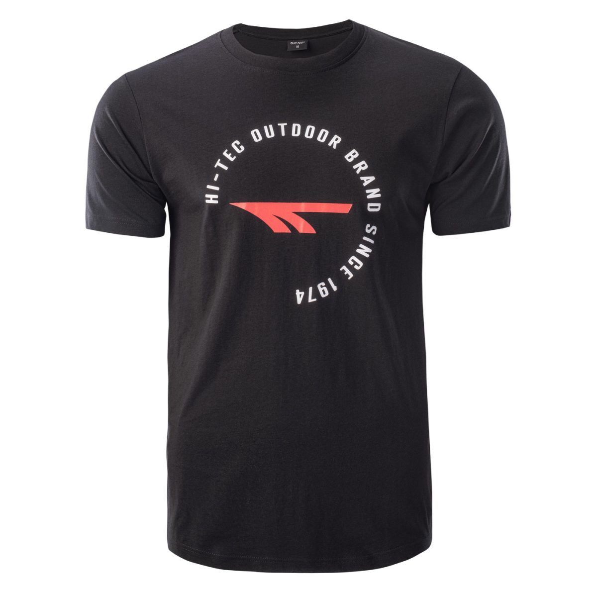 Męska Koszulka z krótkim rękawem OLEN HI-TEC BLACK CASUAL
