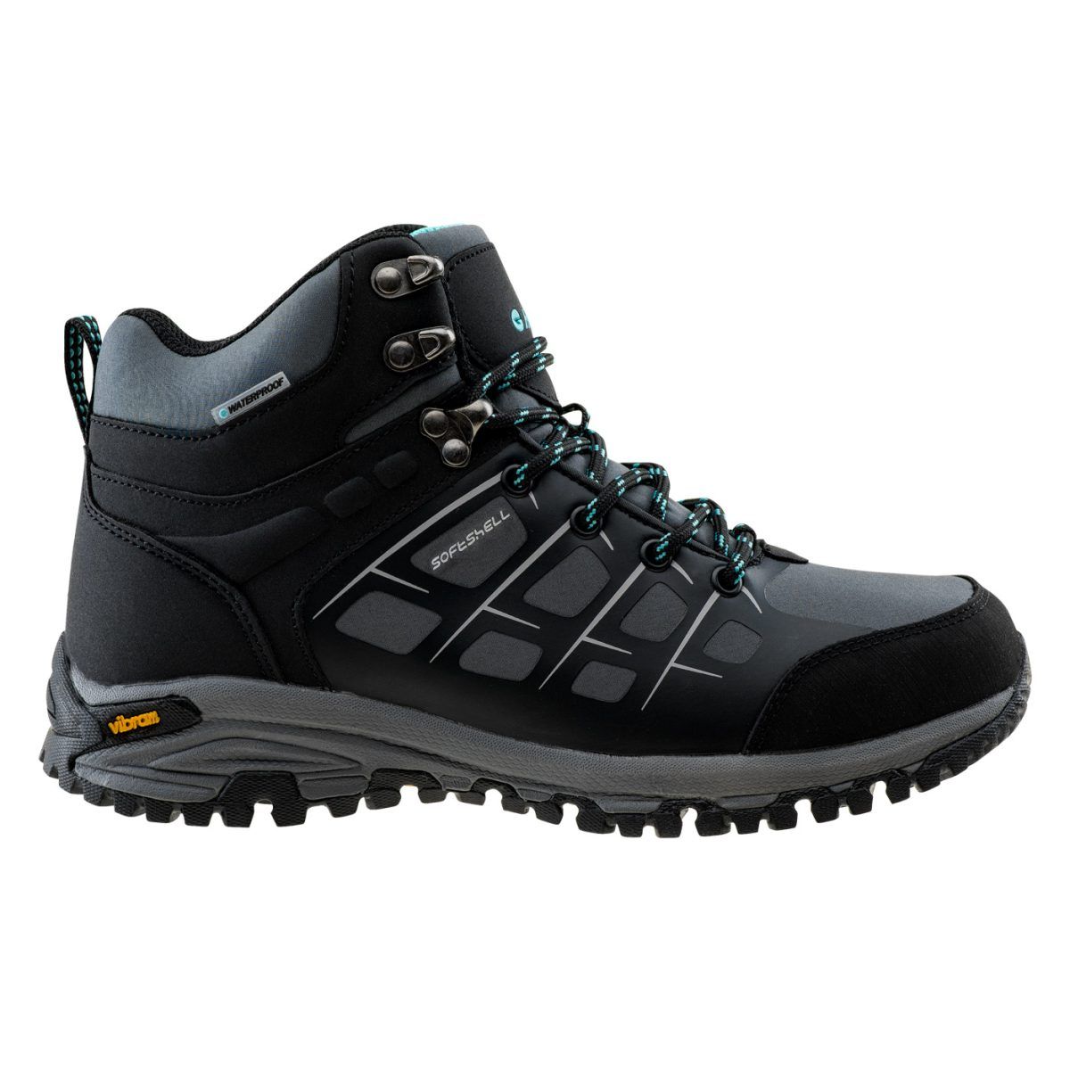 Damskie Buty MASAMI MID WP WO’S HI-TEC DARK GREY/BLACK/TURQUOISE TURYSTYKA