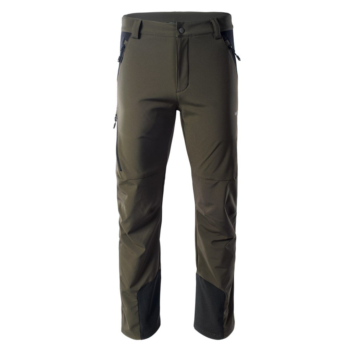 Męskie Spodnie ASTONI HI-TEC GREEN OLIVES/BLACK SOFTSHELL TURYSTYKA