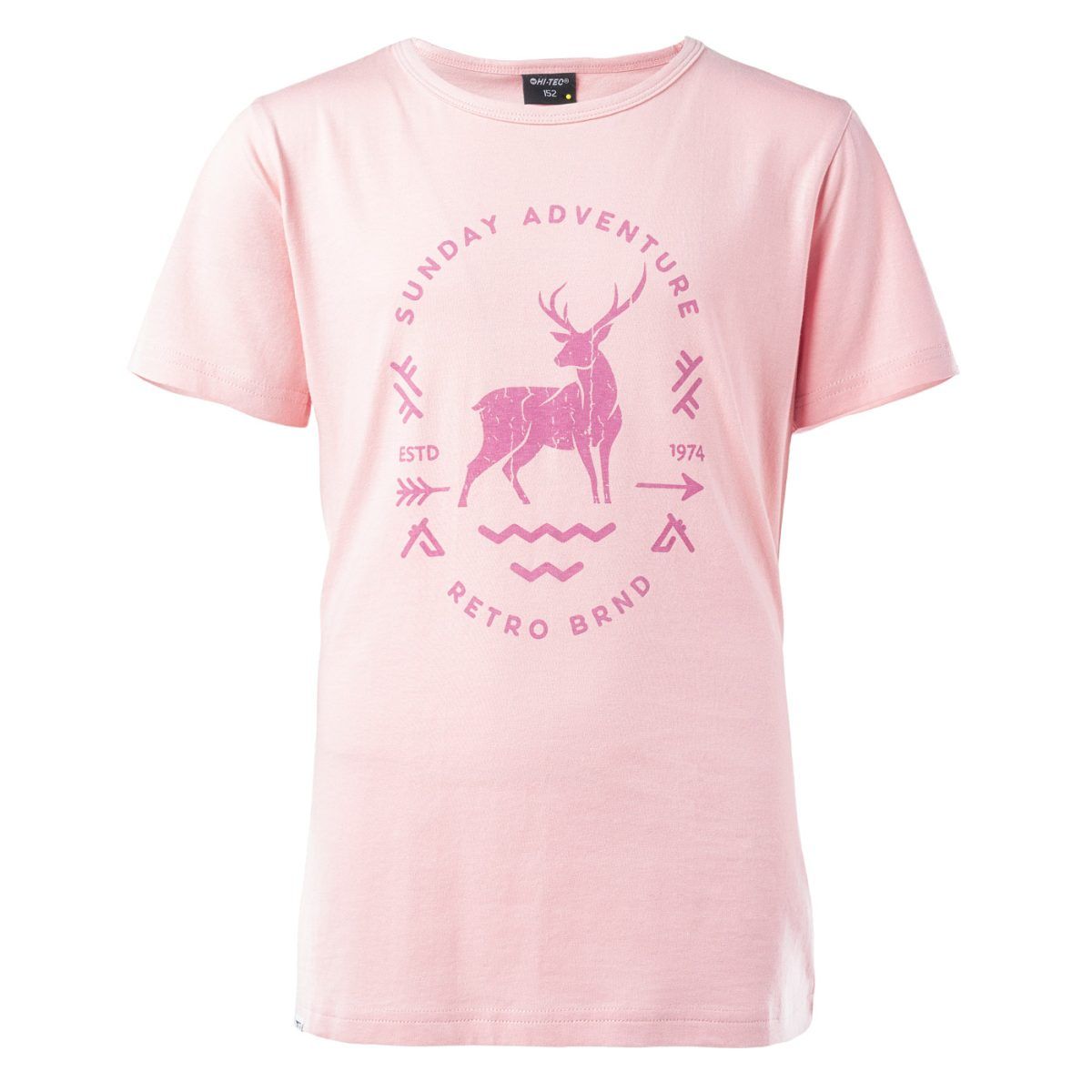 Dziecięca Koszulka z krótkim rękawem NINA JRG HI-TEC SILVER PINK CASUAL
