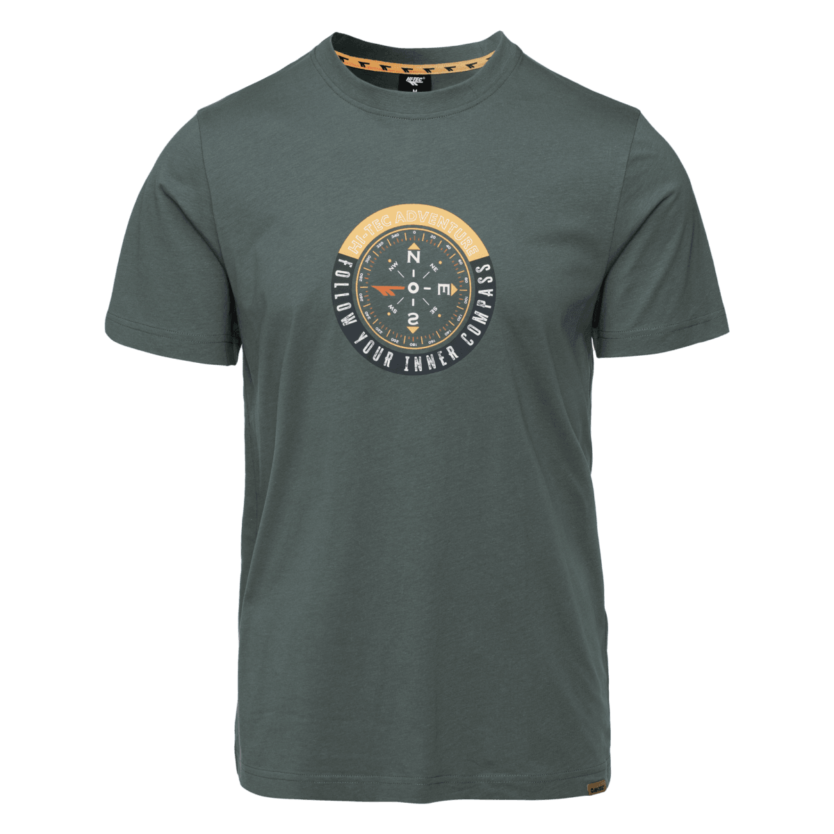 Męska Koszulka z krótkim rękawem HELMUT SP HI-TEC BALSAM GREEN CASUAL