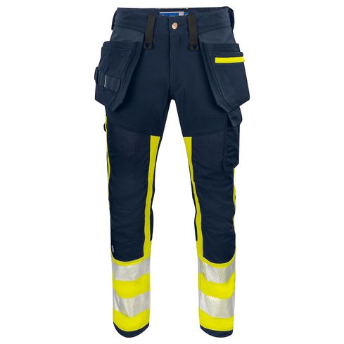 SPODNIE DO PASA – EN ISO 20471 KLASA 1 6540 PROJOB YELLOW/ NAVY