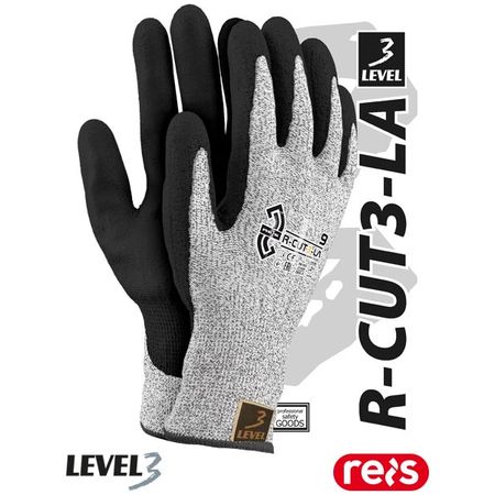 RĘKAWICE OCHRONNE REIS LEVEL3 R-CUT3-LA_9 R-CUT3-LA BWB