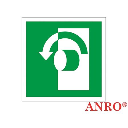 Znak ewakuacyjny „Przekręcić w lewo aby otworzyć” ZZ-E018