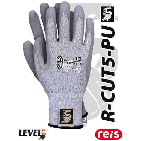 RĘKAWICE OCHRONNE REIS LEVEL5 R-CUT5-PU_9 R-CUT5-PU BWS