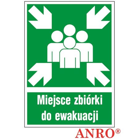 Znak ewakuacyjny Miejsce zbiórki do ewakuacji ZZ-18E
