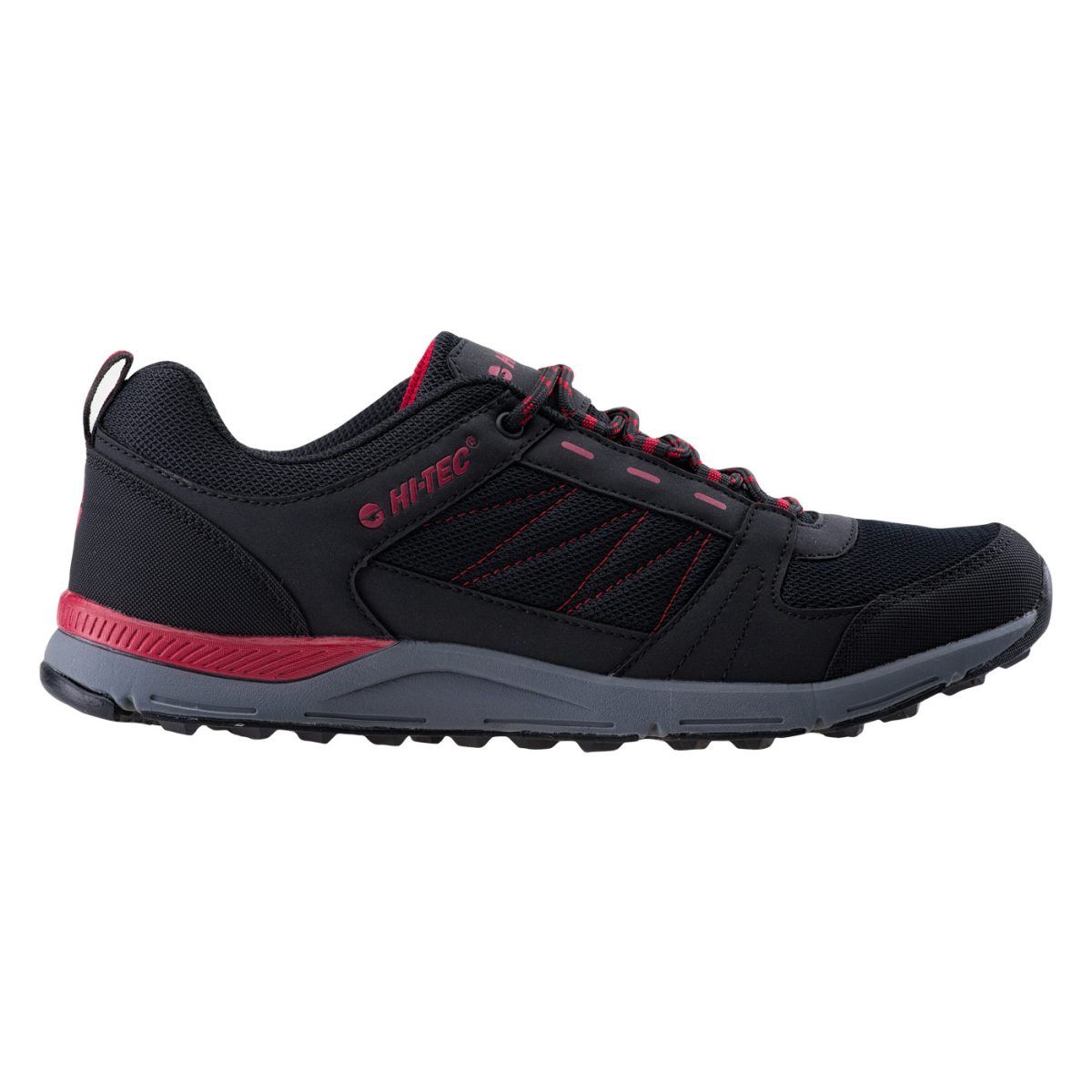 Męskie Buty WIZANI HI-TEC BLACK/DARK GREY/RED TURYSTYKA