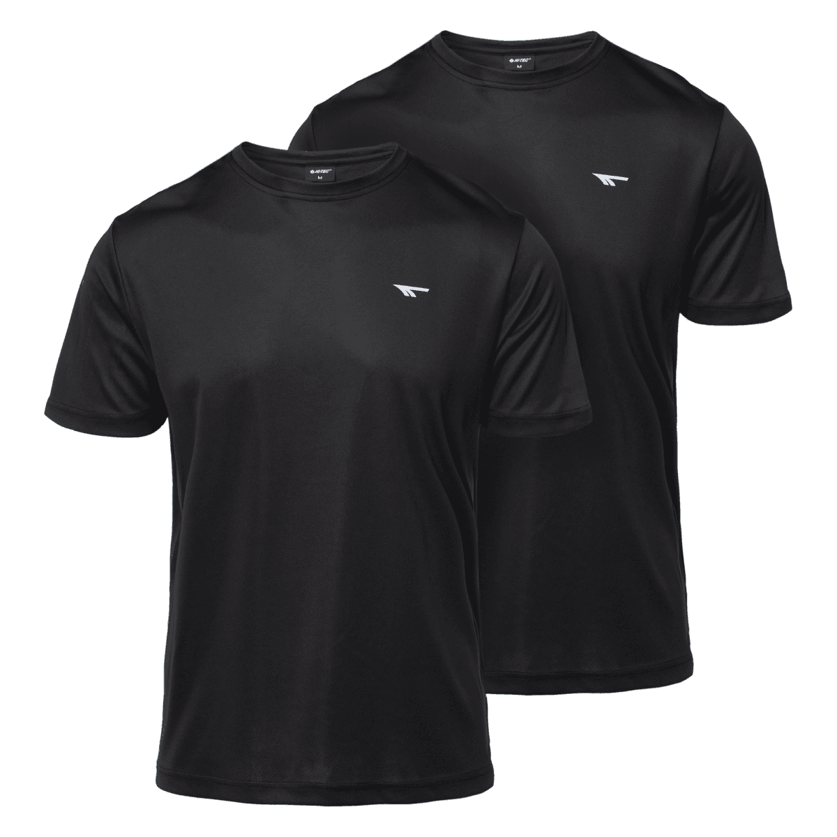 Męska Koszulka z krótkim rękawem JODIN 2 PACK HI-TEC BLACK/BLACK TRENING