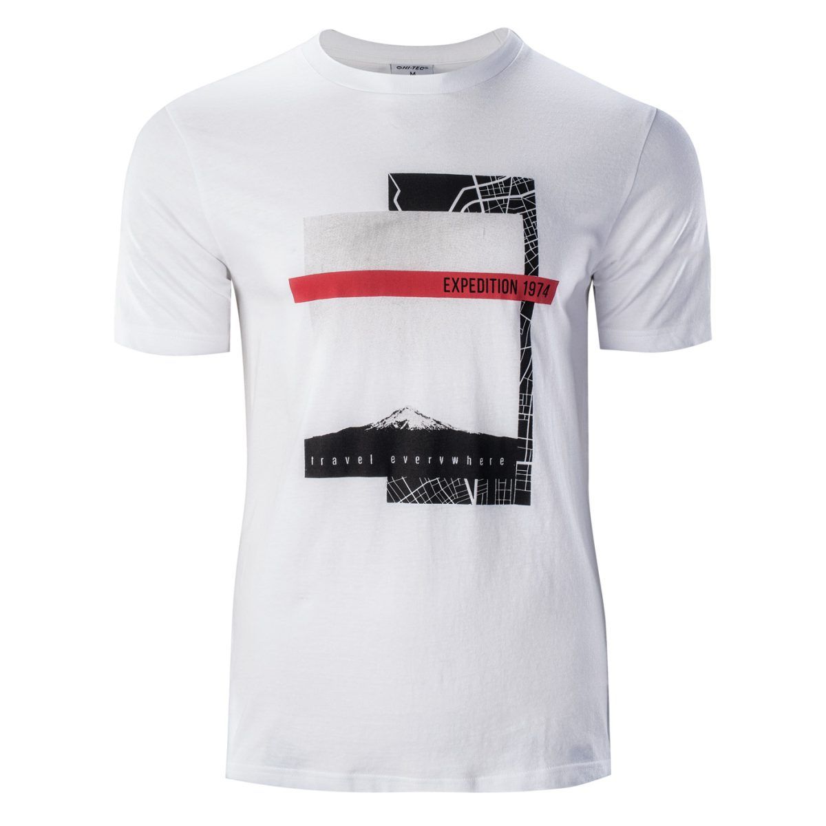 Męska Koszulka z krótkim rękawem BARIS HI-TEC WHITE CASUAL