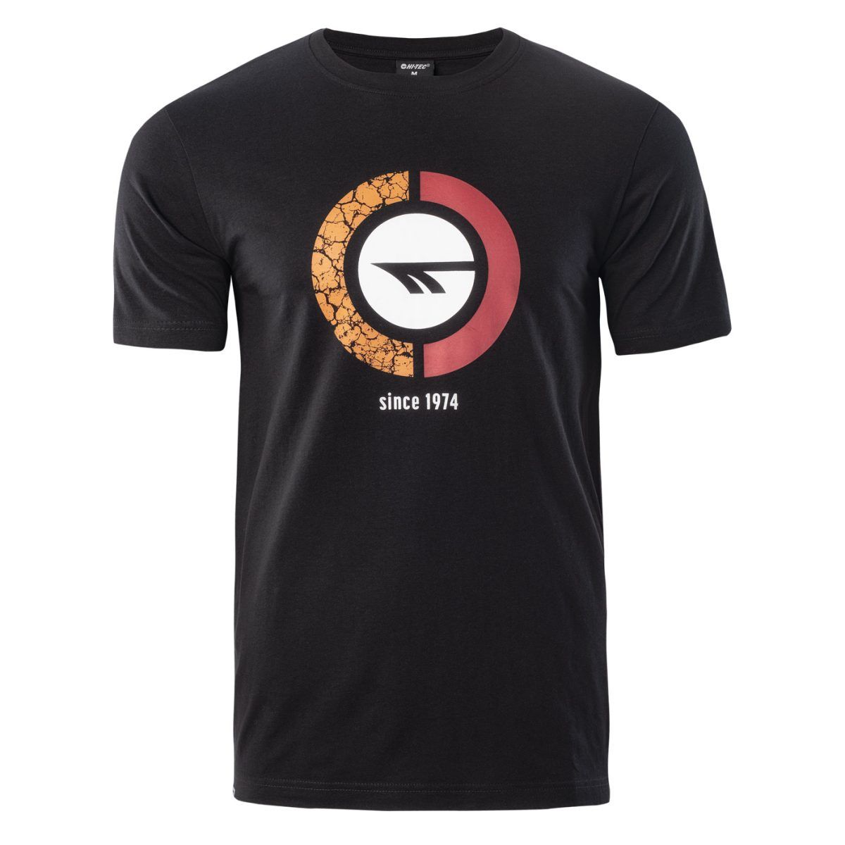 Męska Koszulka z krótkim rękawem RAKAN HI-TEC BLACK CASUAL