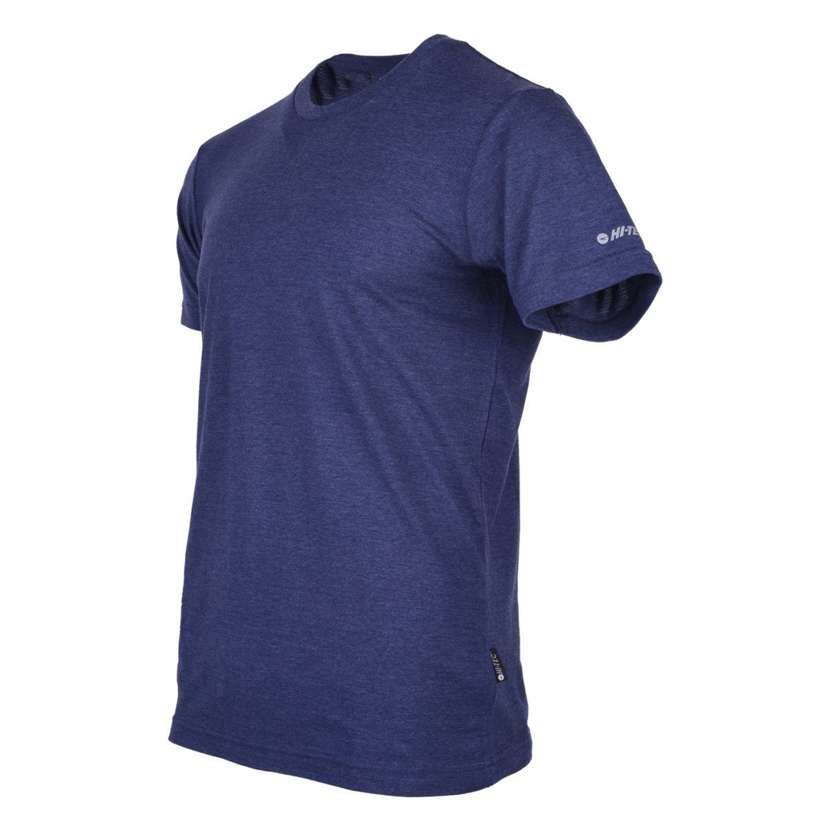 Męska Koszulka z krótkim rękawem PLAIN HI-TEC NAVY MELANGE CASUAL