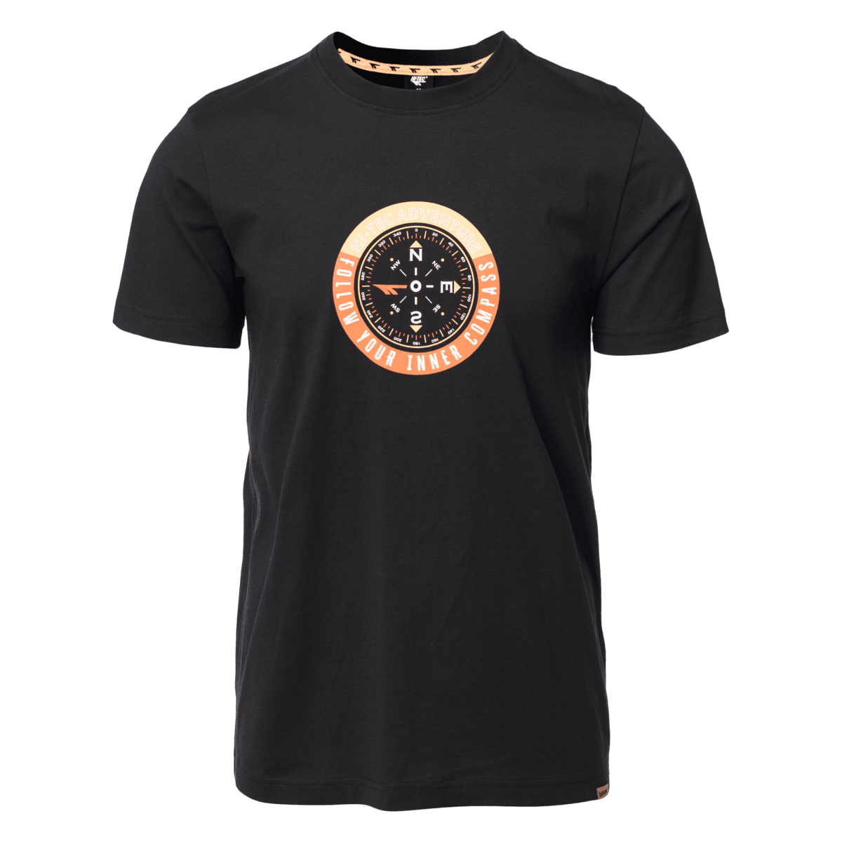 Męska Koszulka z krótkim rękawem HELMUT SP HI-TEC BLACK CASUAL