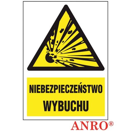 Znak ochrony PPOŻ Niebezpieczeństwo wybuchu ZZ-16P-2