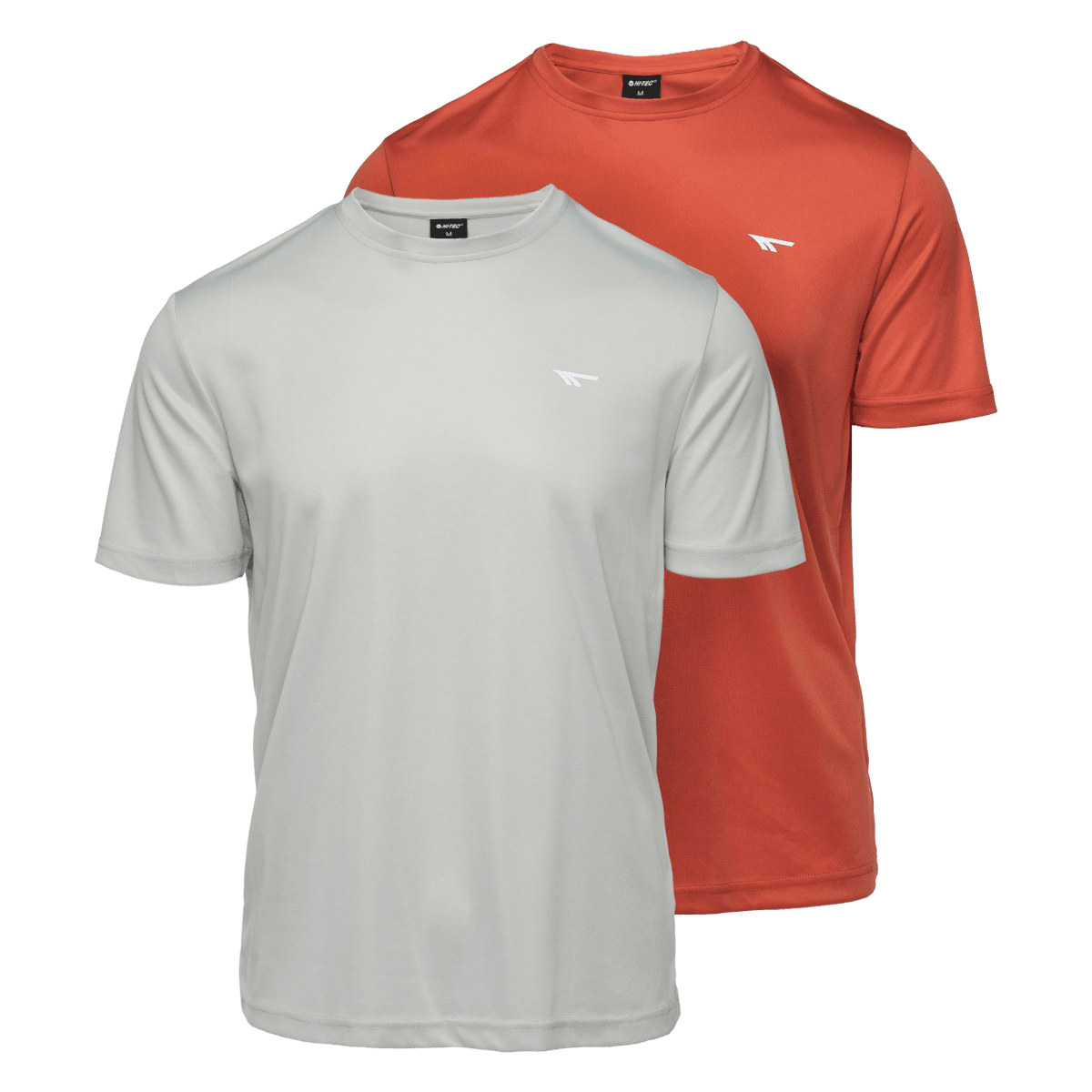 Męska Koszulka z krótkim rękawem JODIN 2 PACK HI-TEC STORM GREY/BURNT ORCHE TRENING