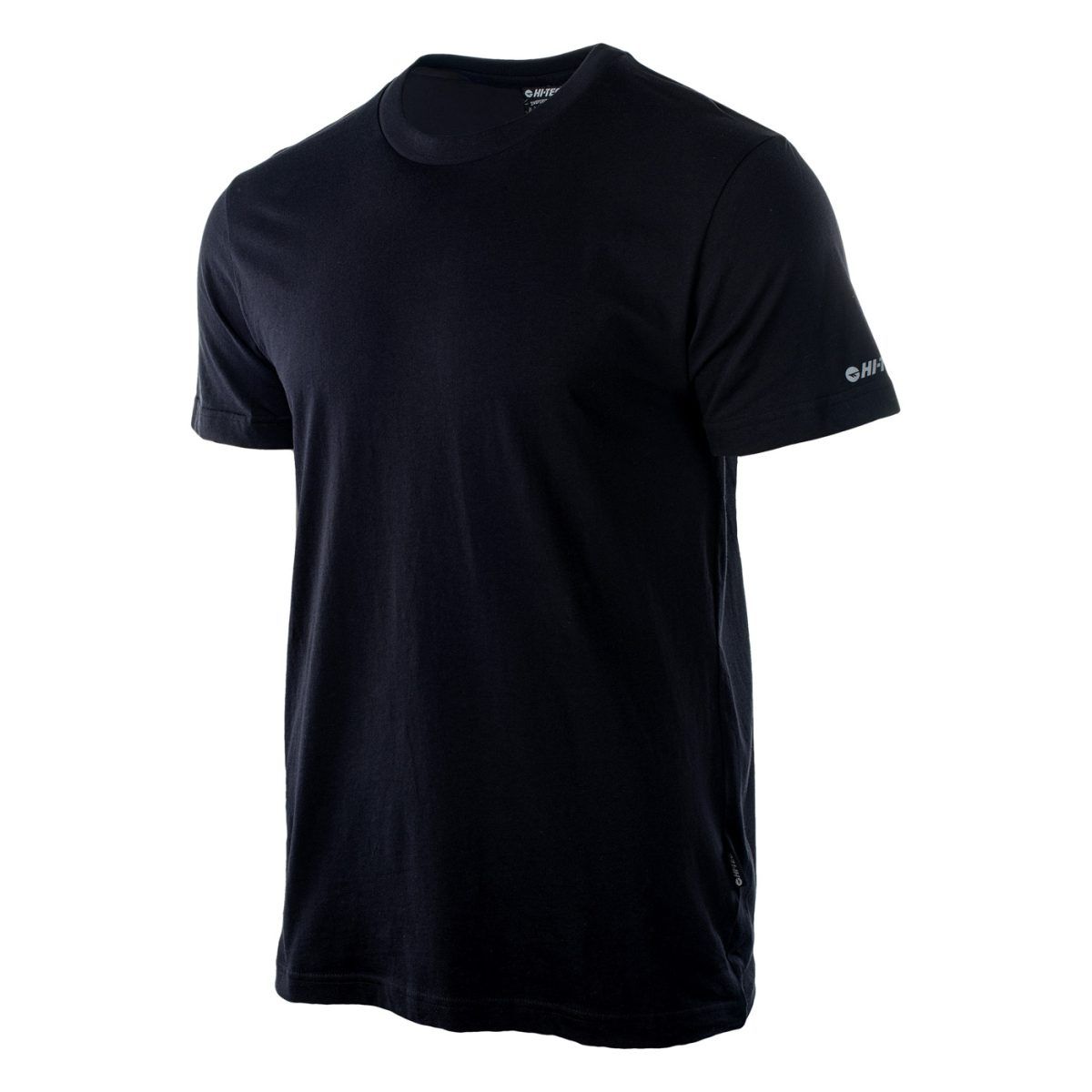 Męska Koszulka z krótkim rękawem PLAIN HI-TEC BLACK CASUAL