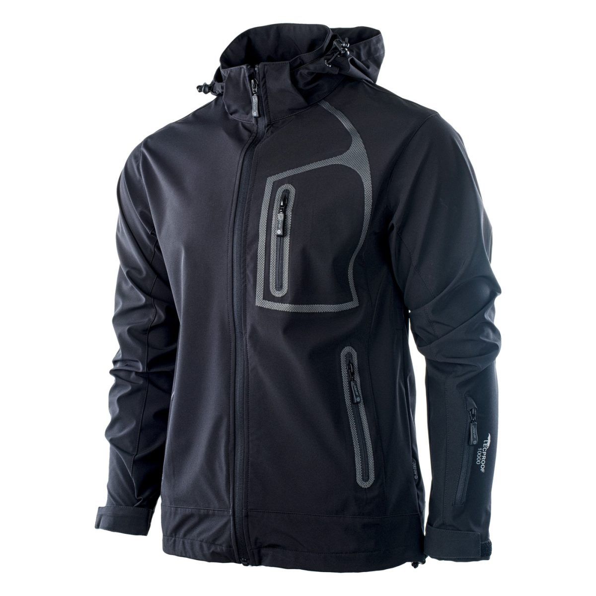 Męski Softshell PRINCE II HI-TEC BLACK/BLACK/BLACK