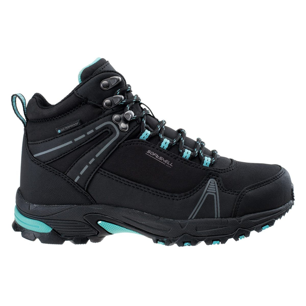Damskie Buty HAPITER MID WP WO’S HI-TEC BLACK/TURQUOISE TURYSTYKA