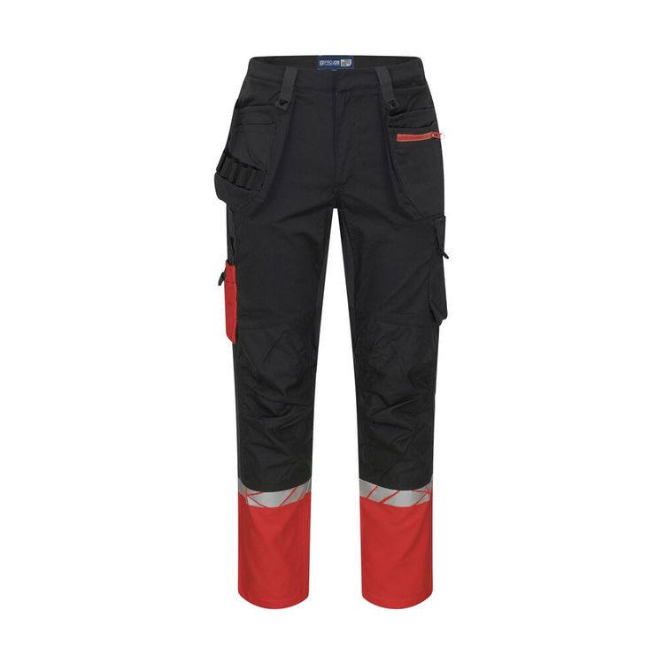 Spodnie do pasa robocze z otwartymi kieszeniami 7509 PROJOB BLACK/ RED