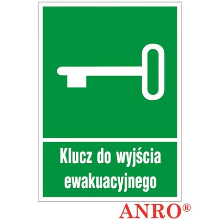 Znak ewakuacyjny Klucz do wyjścia ewakuacyjnego ZZ-21E