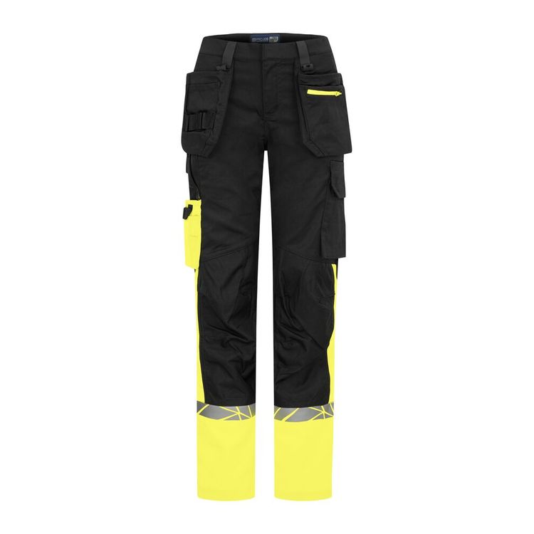 Spodnie do pasa robocze damskie z otwartymi kieszeniami 7513 PROJOB BLACK/ YELLOW