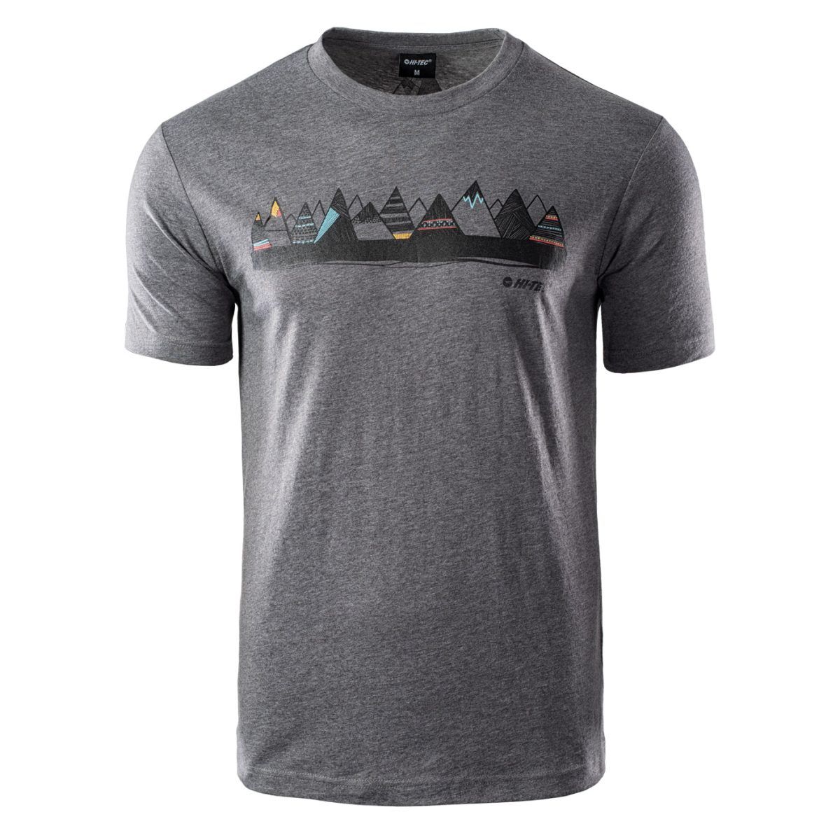 Męska Koszulka z krótkim rękawem TEEPEE HI-TEC DARK GREY MELANGE CASUAL