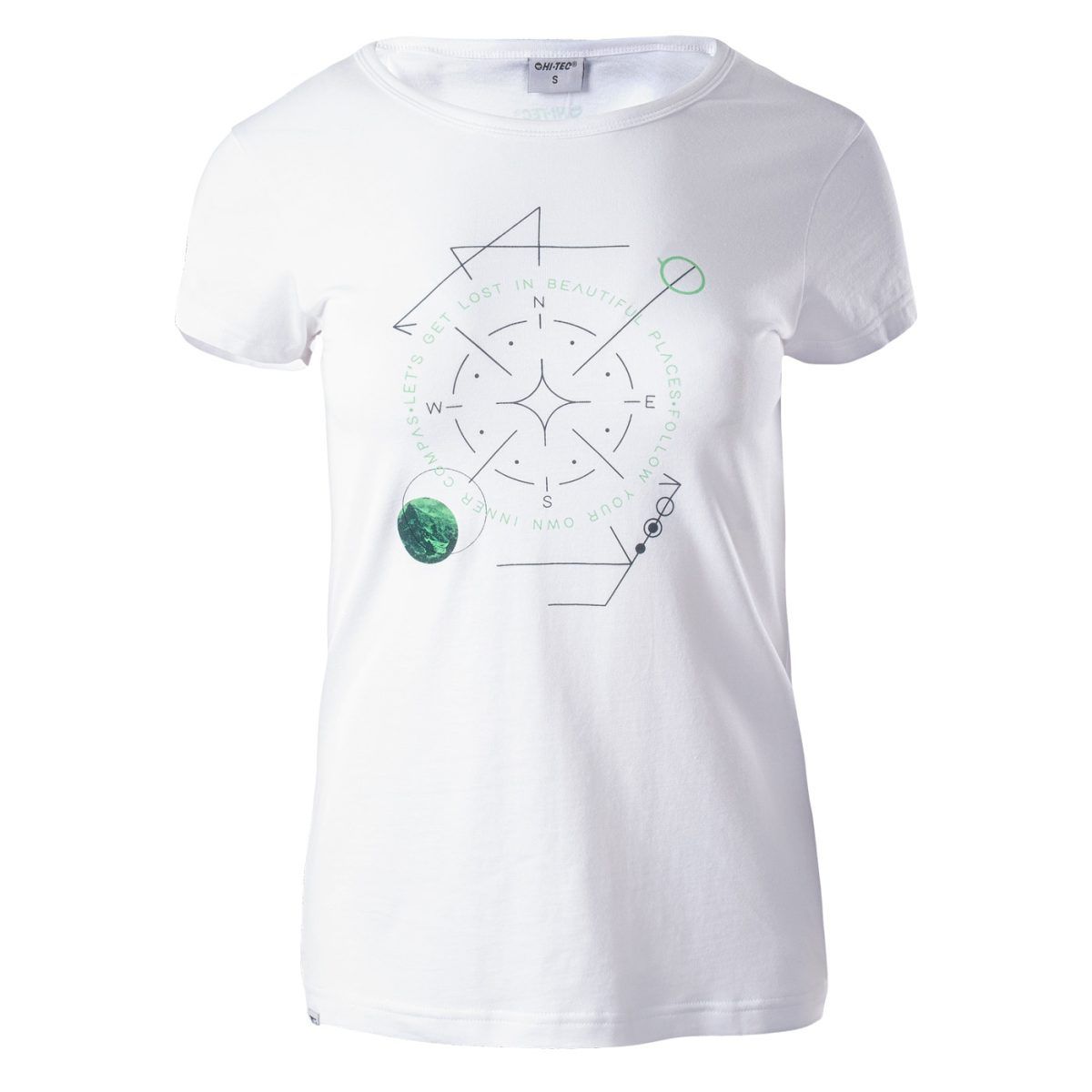 Damska Koszulka z krótkim rękawem LADY SOLA HI-TEC WHITE CASUAL