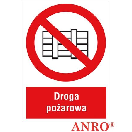 Znak ochrony PPOŻ Droga pożarowa ZZ-32P