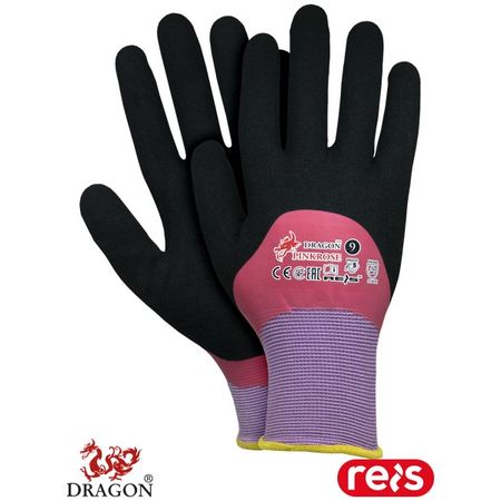 RĘKAWICE OCHRONNE REIS DRAGON PINKROSE_RB6 PINKROSE RB