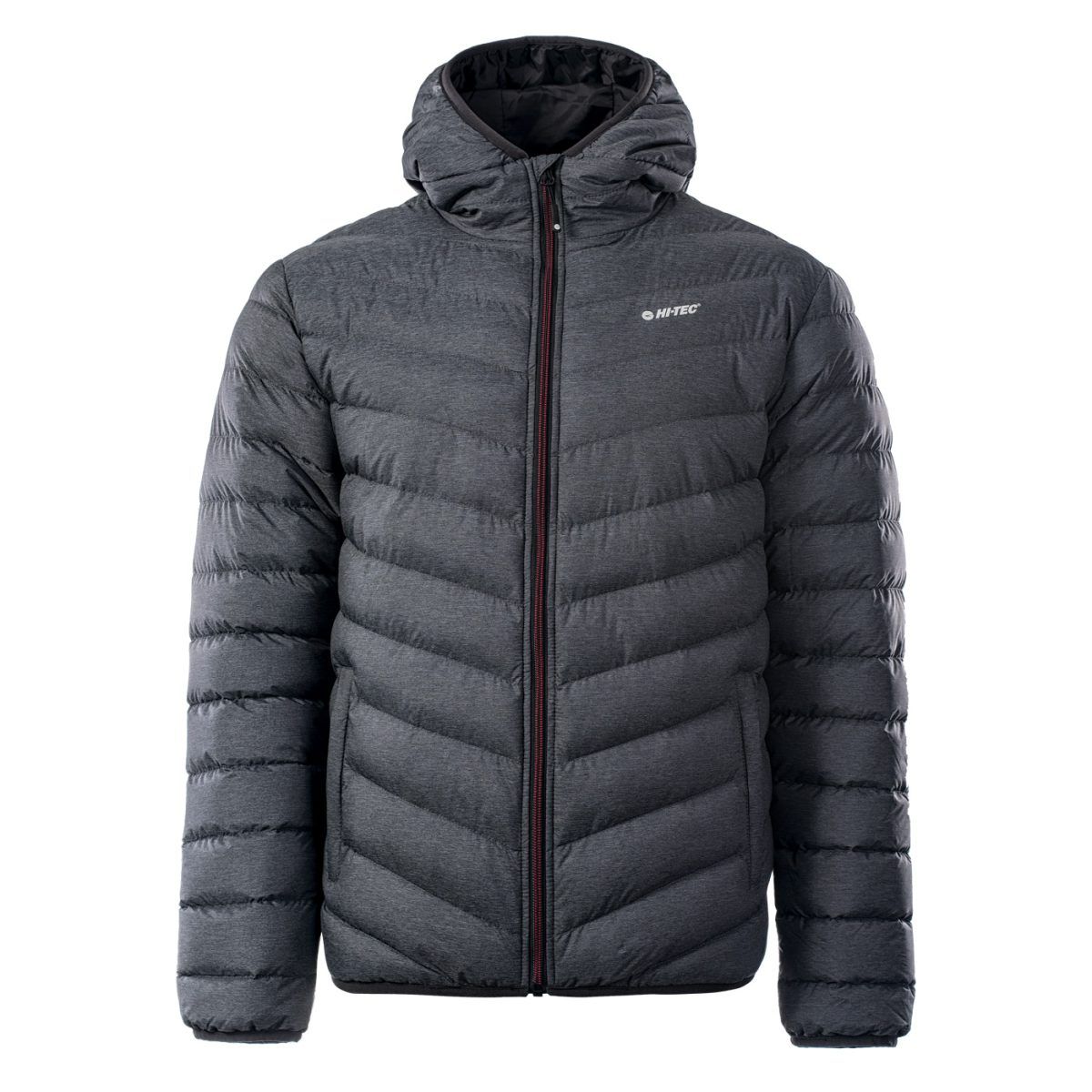 Męska Kurtka zimowa pikowana SORNE HI-TEC EBONY MELANGE/ANTHRACITE/MERLOT TURYSTYKA
