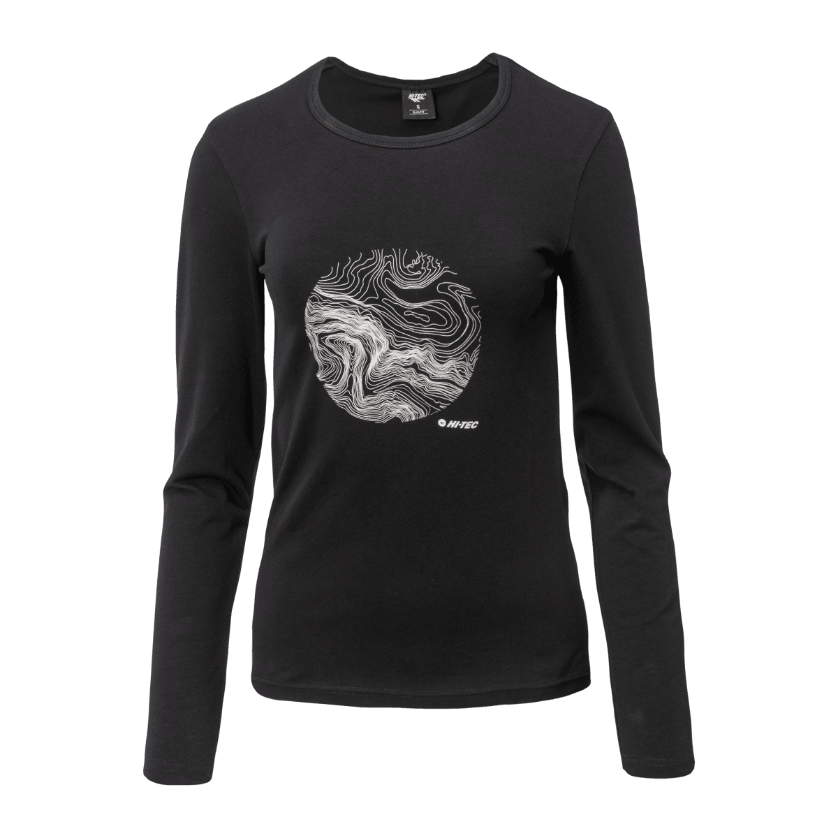 Damska Koszulka z długim rękawem LADY AKUJA LS SP HI-TEC BLACK CASUAL