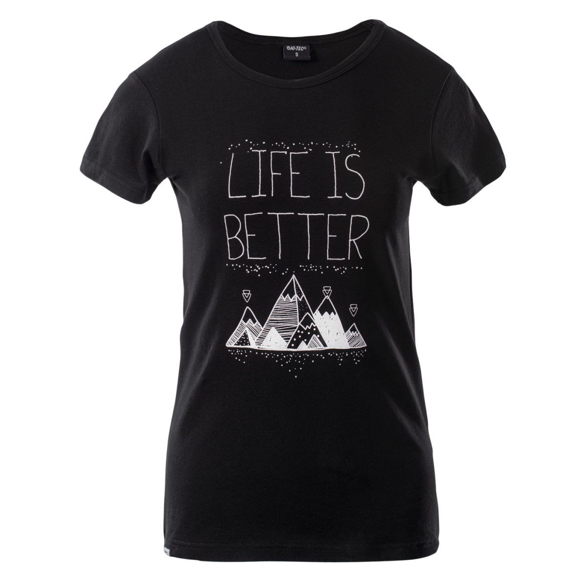 Damska Koszulka z krótkim rękawem LADY HANNI HI-TEC BLACK CASUAL