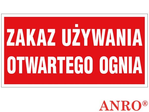 Znak ochrony PPOŻ Zakaz używania otwartego ognia ZZ-47P
