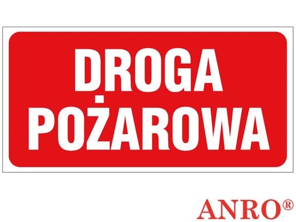 Znak ochrony PPOŻ Droga pożarowa ZZ-45P