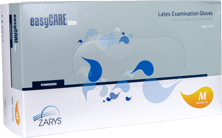 RĘKAWICE LATEKSOWE JEDNORAZOWE easyCARE RZ-LATEX