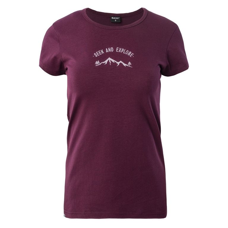 Damska Koszulka z krótkim rękawem LADY VANDRA HI-TEC POTENT PURPLE CASUAL