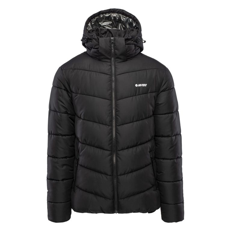 Męska Kurtka zimowa pikowana VARMI HI-TEC BLACK TURYSTYKA
