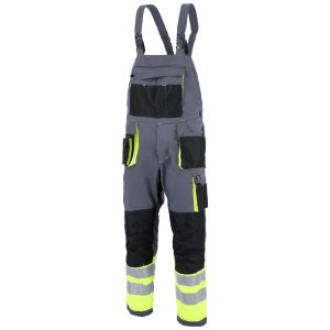 SPODNIE OGRODNICZKI PROMAN STRETCH 250 SZARY+HV 48-62