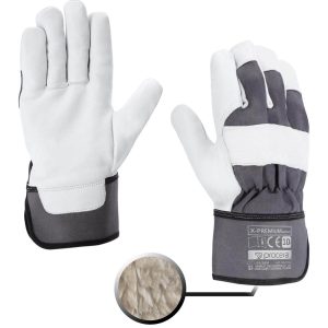 RĘKAWICE OCIEPLANE WZMOCNIONE KOZIĄ SKÓRĄ X-PREMIUM WINTER ROZM. 10