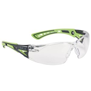 OKULARY OCHRONNE BOLLE RUSH+ (PRZEZROCZYSTE) BLACK/GREEN