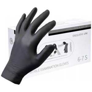 RĘKAWICE DIAGNOSTYCZNE NITRYLOWE CZARNE 100 SZT S-XL 8% VAT