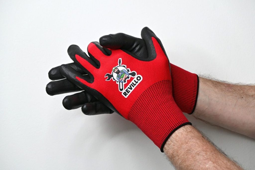 nadruk na rękawicach roboczych