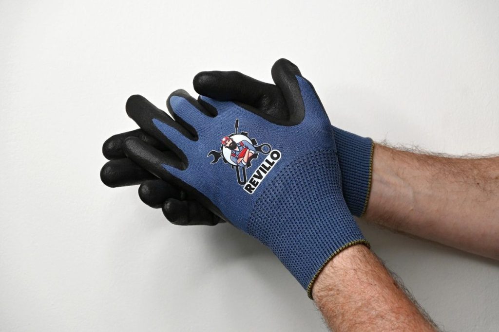 rękawice robocze z nadrukiem