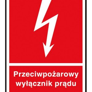 Znak ochrony ppoż.„Przeciwpożarowy wyłącznik prądu” Z-31P