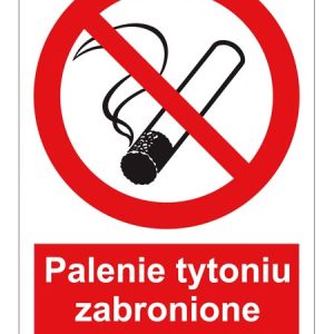Znak ochrony PPOŻ Zakaz palenia ZZ-12P-1