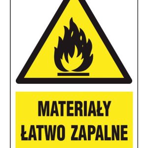 Znak ochrony PPOŻ Materiały łatwopalne ZZ-14P-1