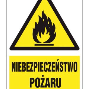 Znak ochrony PPOŻ Niebezpieczeństwo pożaru ZZ-14P-3
