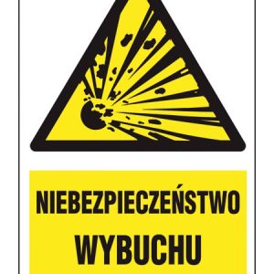 Znak ochrony PPOŻ Niebezpieczeństwo wybuchu ZZ-16P-2